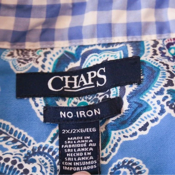 Chaps Floral Paisley Women's Button Down 2X - Picture 4 of 7